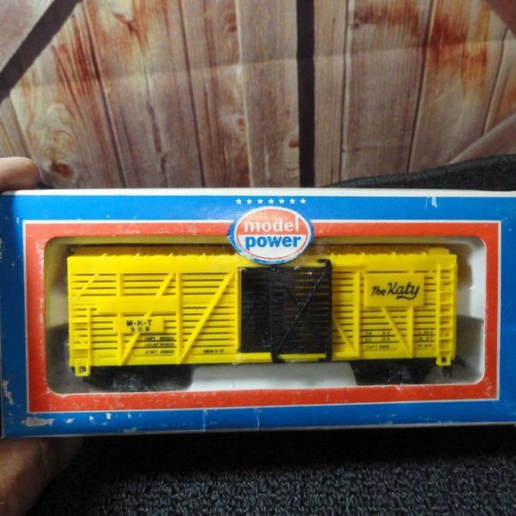 Vtg Model Power Ho scale Cattle Car train~The katy~working doors, w box~EUC~ - Picture 1 of 5
